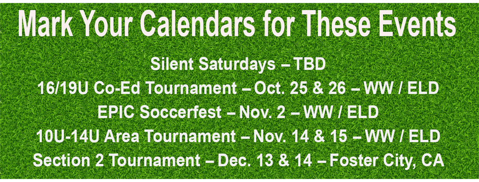 Mark Your Calendars